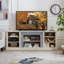 Grand support de rangement pour bureau de télévision avec bordure en faux pierre-895995439