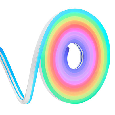 Cordon lumineux à DEL néon, 16,4 pi, bande flexible à DEL RVB-IC, commande avec application / télécommande, fonctionne avec Alexa et l'assistant Google, synchro musicale, lumières néon flexibles personnalisées pour le jeu dans la chambre à coucher