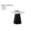 Ensemble de table 3 pièces de style contemporain 1 table basse carrée 2 x table de bout carrée avec rebords incurvés en marbre doux