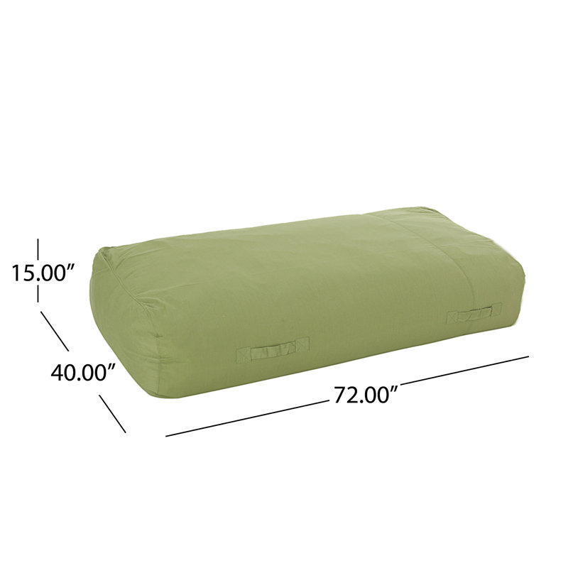 Fauteuil à billes Kasper 6 pi x 3 pi résistant à l'eau Kasper, Tissu vert