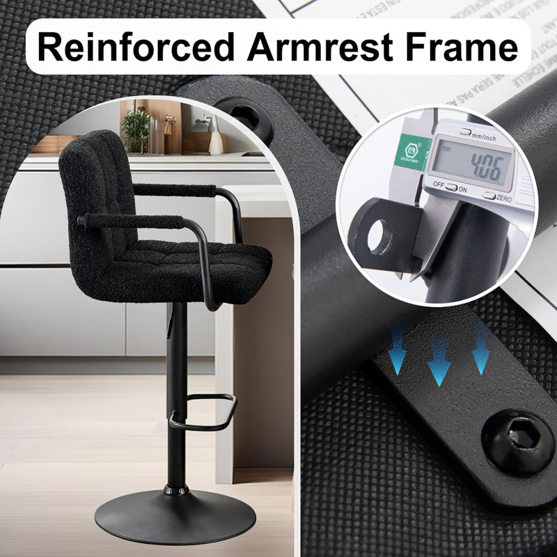 Eldredge Swivel Adjustable Height Stool (Set of 2)