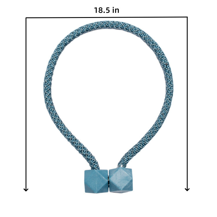 Embrasses de rideaux magnétiques losanges 2 pièces, Gris