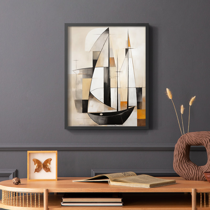 NAUTICAL Series CCCCLXXVVI - Impression encadrée de qualité supérieure - Prêt à être accroché - Aucun clou requis