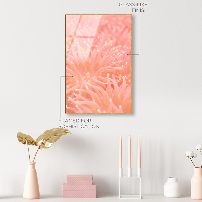 Deep Sea Flowers Print by Oliver Gal, 16"H x 11"W, Gold Floater Frame