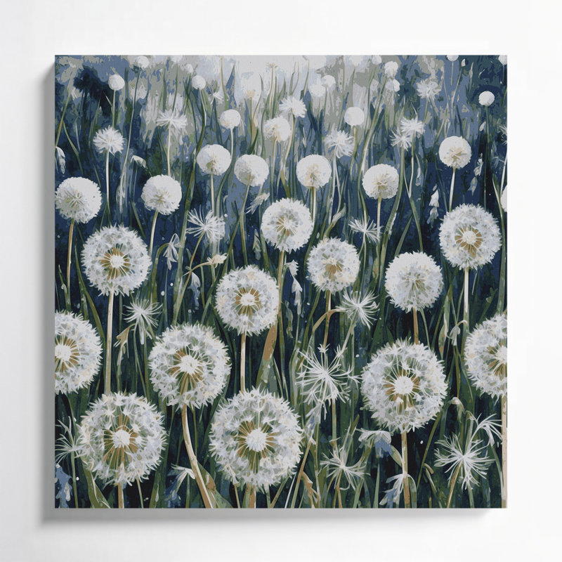 Art mural sur toile Botanical Dandelion, 32" H x 32" W