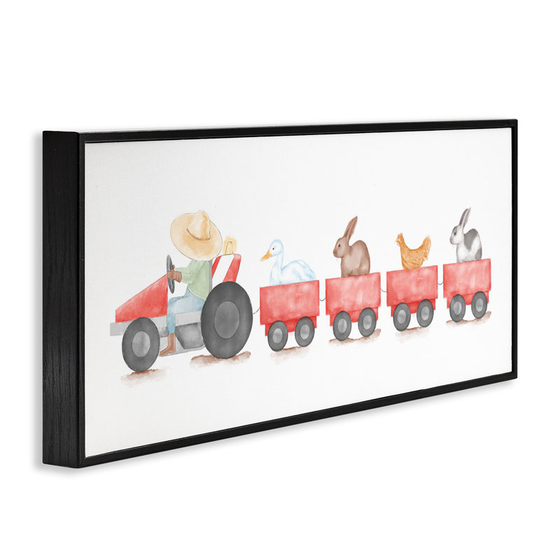 «Farm Farm», art de giclée encadrée par Daphne Polselli, Giclée encadrée noir minuit, H 10 po x l 24 po