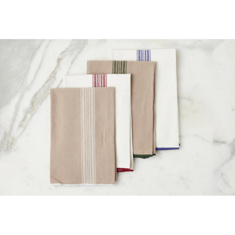 Dinner Napkins, Vintage Stripe, Navy Blue
