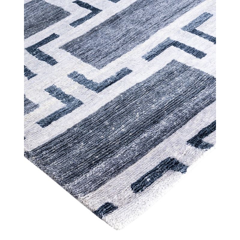 Overdyed One-of-a-Kind Rectangle 9' X 11'10" Hand Knotted Area Rug