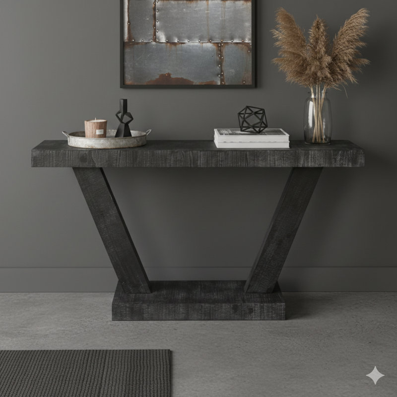 60-Inch Antique-Style Distressed Timber Entry Bench With Two-Tier Storage Cabinet In Solid Wood Veneer, Wide Rustic Design For Corridors, Living Areas & Behind Couches, In Weathered Black