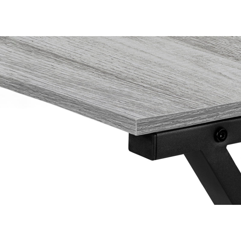 Computer Desk, Home Office, Corner, 55"L, L Shape, Work, Laptop,  Laminate,  Metal, Contemporary, Modern, Grey
