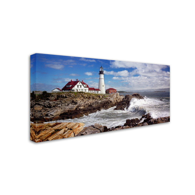 Alexan «Portland Head Light», reproduction de photo sur toile tendue, H 24 po x l 47 po