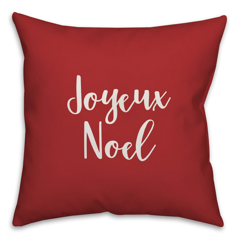 Housse de coussin Joyeux Noel, Rouge, Housse de coussin