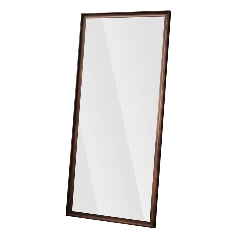 Miroir de plancher 70 * 32 pouces avec cadre en bois artificiel, imagerie, trois façons de placer et installer de façon durable, adapté aux espaces de la maison