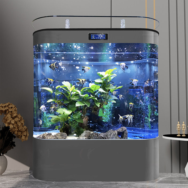 Aquarium en verre 47,24 po, Gris, H 54,33 po x l 47,24 po x P 19,69 po