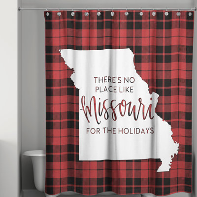 Il n’y a pas de place comme missouri pour le rideau de douche simple des fêtes Brianne