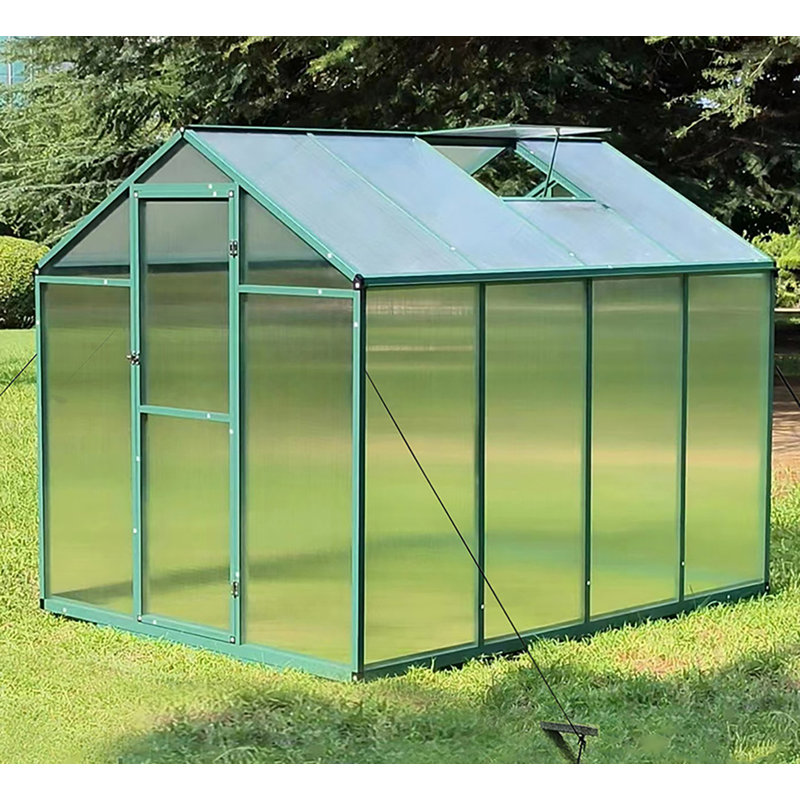 Walk In Greenhouse With Drainage System & Galvanized Base For Backyard, 97"