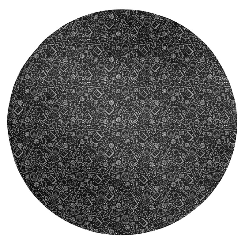 Chenille Indoor Rug, Round 5'