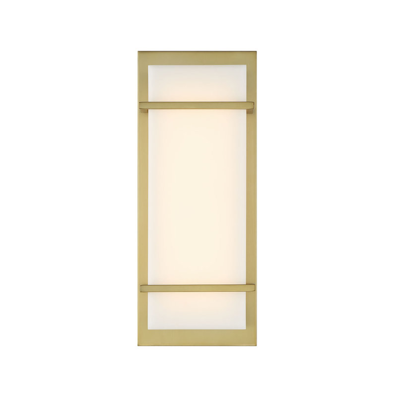 Quaadir Steel LED Flush Mounted Sconce, Brass