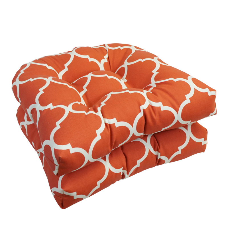 Coussin de siège d'extérieur Sihara, Orange/Blanc