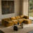 Hasting - Modern Ochre Fabric 5-piece Modular Sectional Sofa