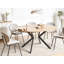 CARLEA Extendable Round Metal Base Dining Table