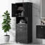 Grande armoire de salle de bain avec panier à linge-1415701936