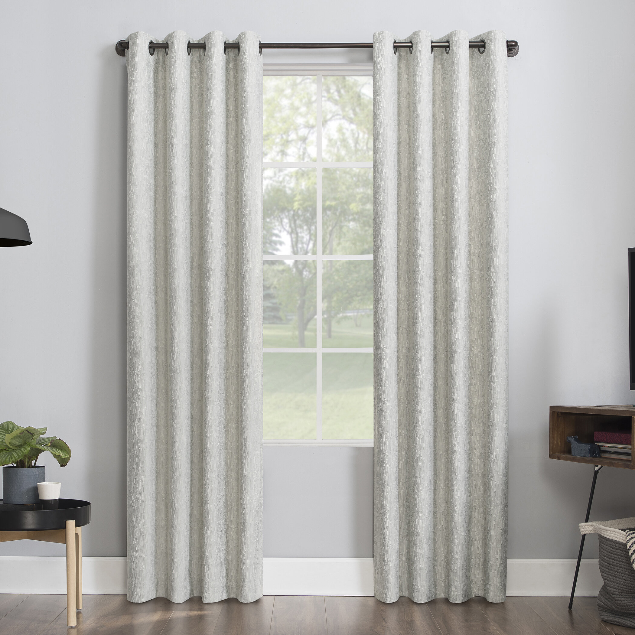 Sun Zero Dimensional 100% Blackout Thermal Grommet Single Curtain Panel ...