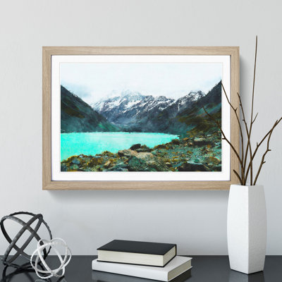 Aoraki Mount Cook In New Zealnd - Picture Frame Painti