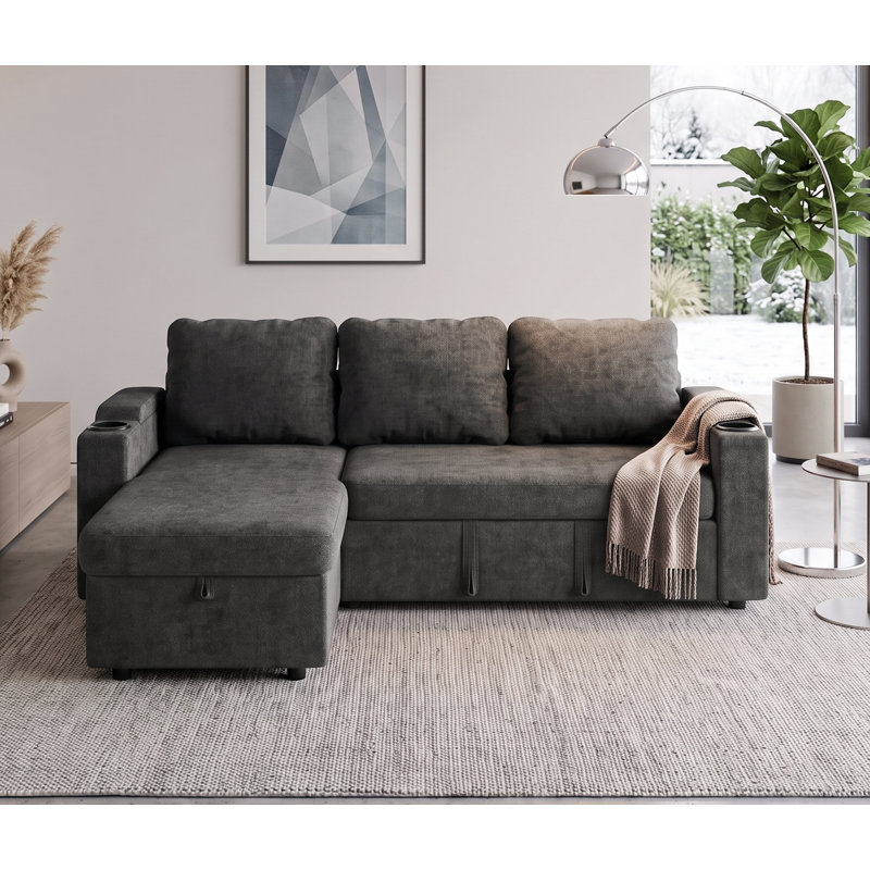 3 Seater Sofa Bed, Grey