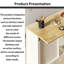 Îlot de cuisine multifonctionnel rétro avec armoire de rangement 62,99 "