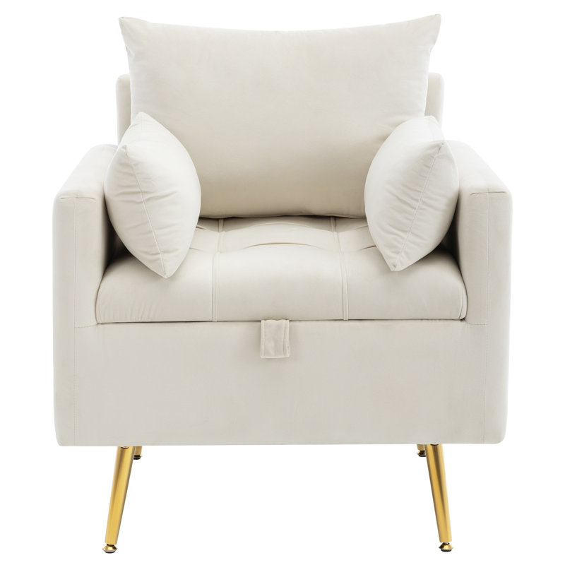 Karpeta Upholstered Accent Chair, White