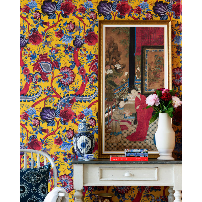 Chinese Garden Paisley Wallpaper Roll