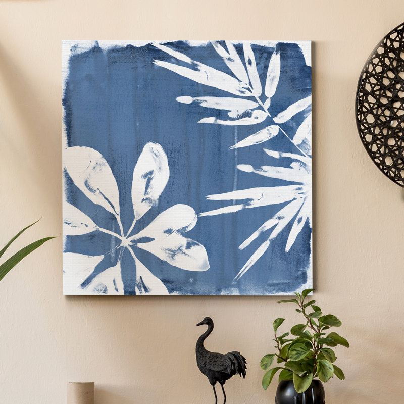 « tropical indigo expositions iii »-reproduction d’art sur toile tendue, H 16 po x l 16 po x P 1 po