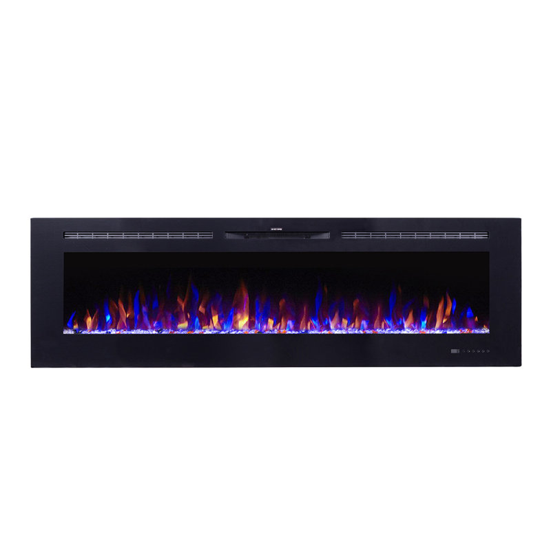 Millner Modern WiFi Recessed Electric Fireplace Insert, Fireplace Heater for Living Room,Timer, Overheating Protection, Touch Screen, Remote, Black