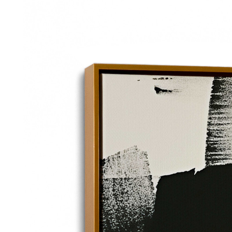 Impression sur toile gris anthracite Whisper III, H 30,75 po x l 20,75 po x P 1,75 po, Cadre flottant or poli