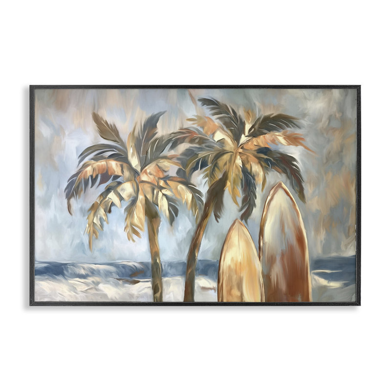 Planches de surf tropicales chaleureuses, estampe numérique, design par Ramona Murdock, H 12 po x l 18 po