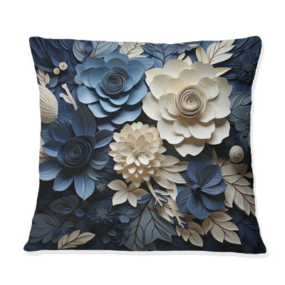 Coussin Blue Flower Crafted Delights I - Fleurs
