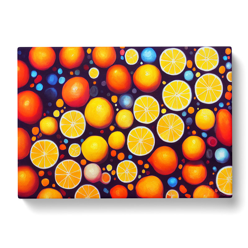 Sliced Oranges Fruit - Wrapped Canvas, 50cm H x 76cm W x 3cm D