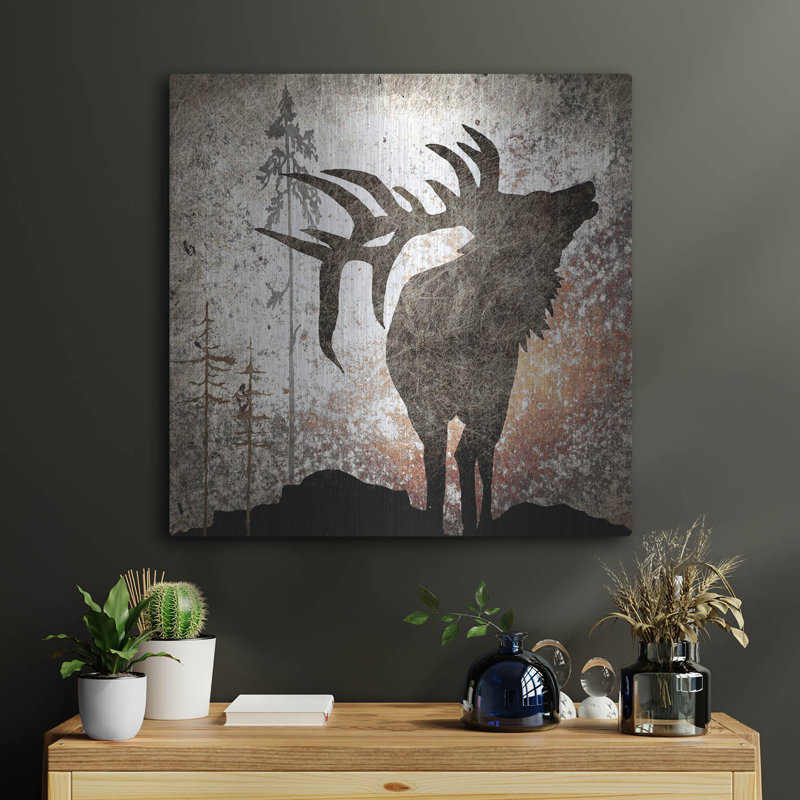 «Calling Elk» par Lightbox Journal sur métal, H 24 po x l 24 po