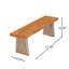 Ensemble de table de salle à manger d'extérieur en bois d'acacia avec 1 table et 1 banc, brun-630304151