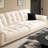 Modern white simple suede straight-row sofa-1600968051