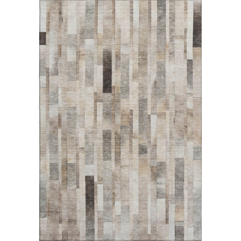 Premium Machine Washable Marasco AMF1630 Stripes Rug, Rectangle 2'6" x 3'10"