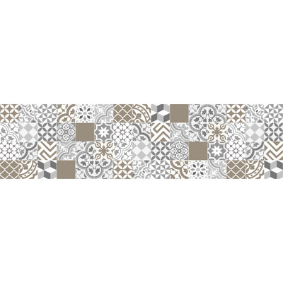 Genevieve Vinyl Machine Printed Area Rug