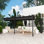 Pergola en métal 10 'x 20' avec auvent rétractable et parois latérales