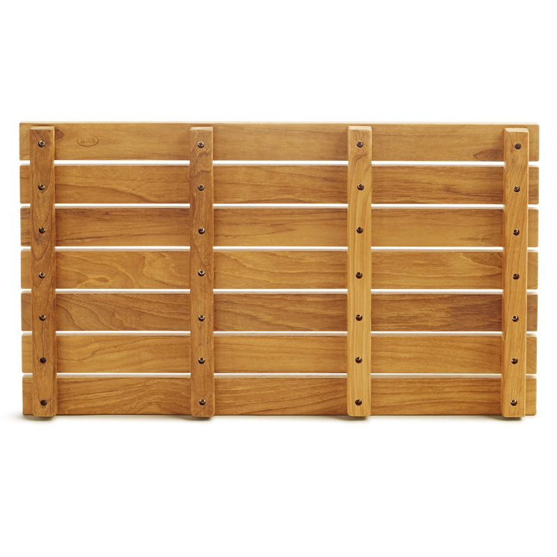 Natural Teak Wood 26" x 16" Shower Mat