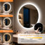Round Lighted Wall Mounted Bathroom Mirror-1381040259