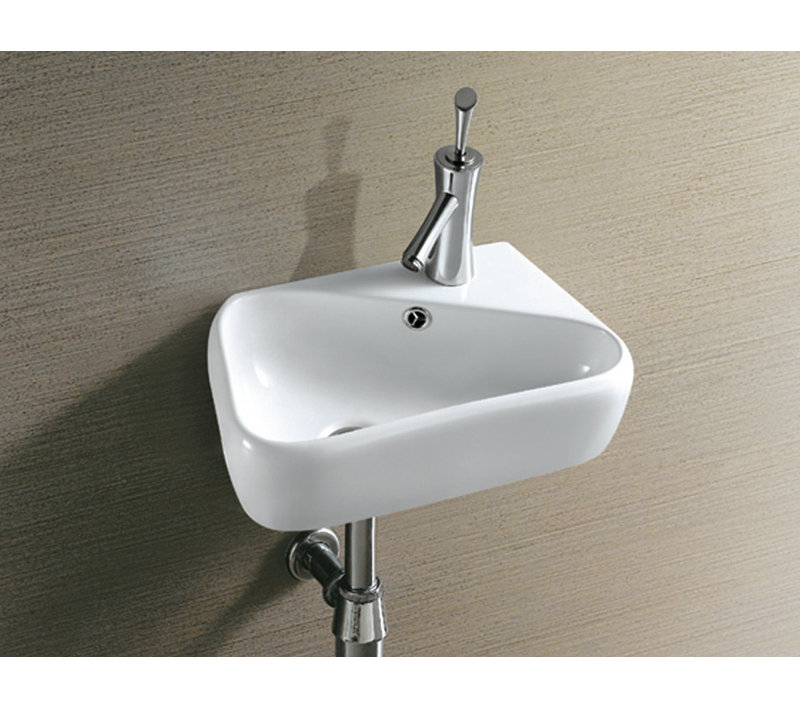 Elanti 11'' White Ceramic Rectangular Bathroom Sink