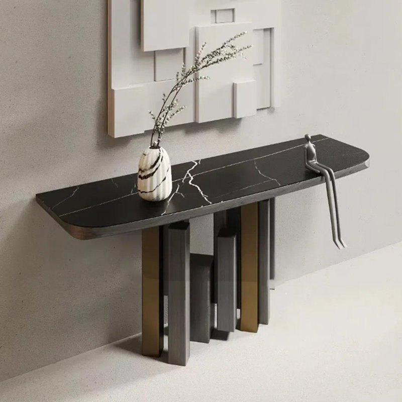 Console de style italien simple et luxueuse, H 33,5 po x l 63 po x P 13,8 po