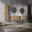 Meuble-lavabo mural 72 po avec lavabo et armoire latérale, portes à fermeture en douceur 72 po, armoire combinée 00112IMO-00630Imox2-00612GWH (KD-Packing)-123984739