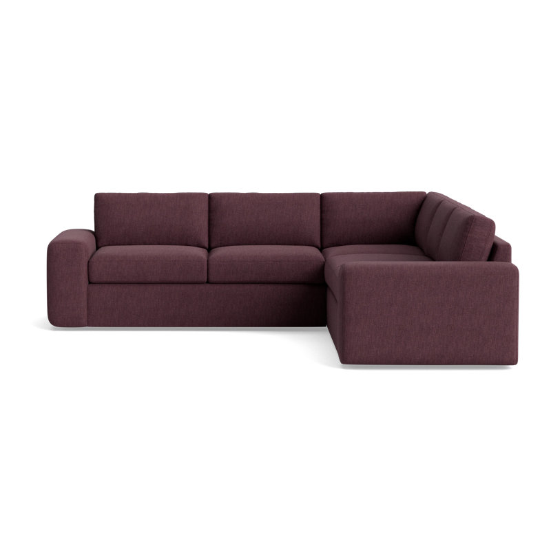 The OG Sectional, Performance Weave - Aubergine, Right Hand Facing